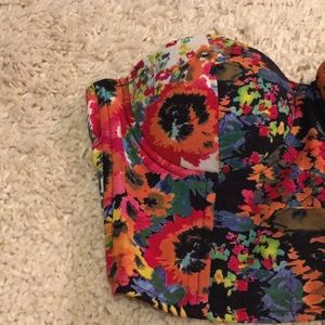 LF Tops - Floral bustier crop top LF Tops - Floral bustier crop top